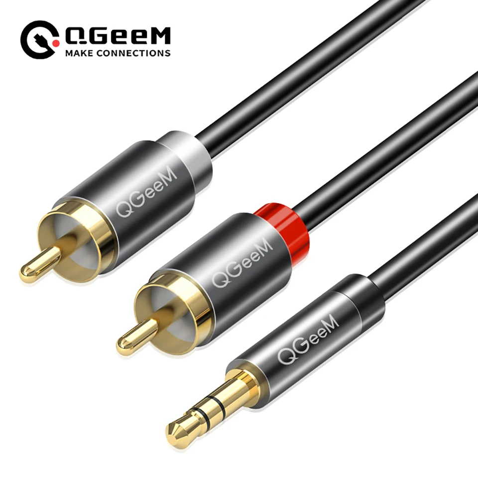 Home Cinema Tv - QGeeM RCA Cable 2RCA to 3.5