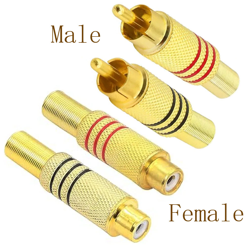 Klipsch Home Cinema - 4PCS RCA Plug Gold Plated Solder