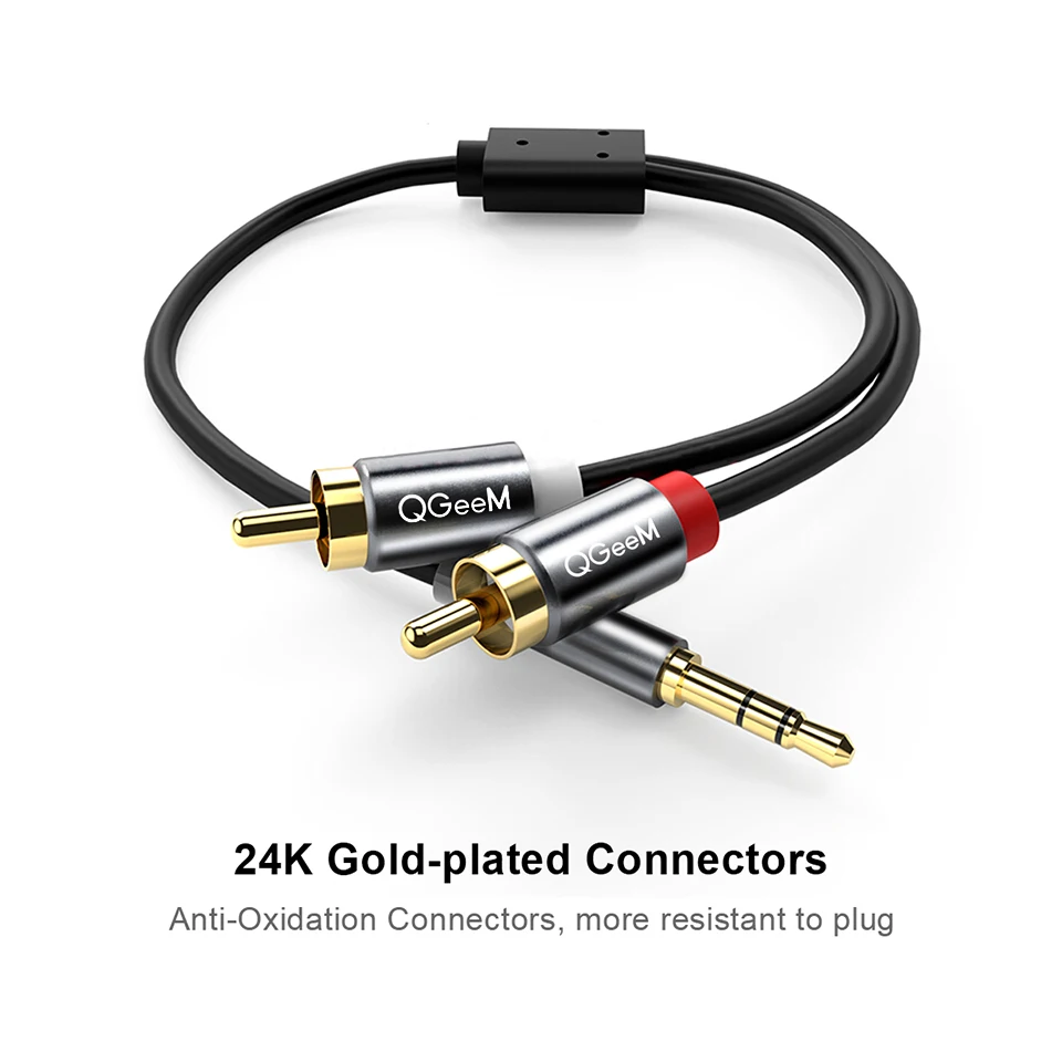 QGeeM RCA Cable 2RCA to 3.5 Au - đánh giá và giá Home Cinema Tv