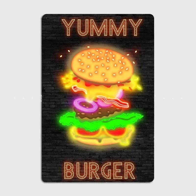 BURGER Food Neon Sign Metal Si - đánh giá và giá Home Cinema Food