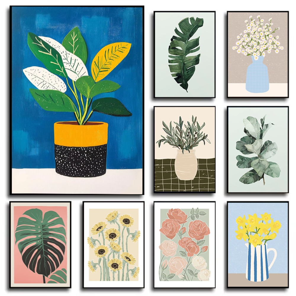 Garden Flower Vase Art Poster  - đánh giá và giá Home Cinema Wall Art