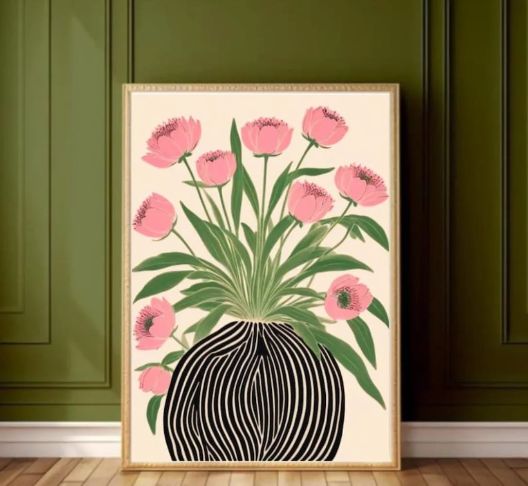 A Frameless Floral Poster,Mati - đánh giá và giá Home Cinema Wall Art