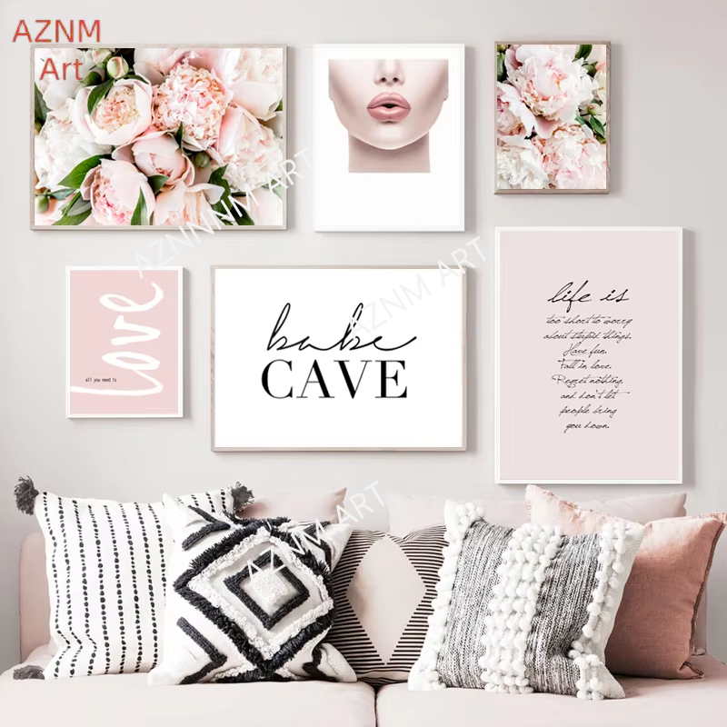 Gallery Wall Art Pictures Pink - đánh giá và giá Home Cinema Wall Art
