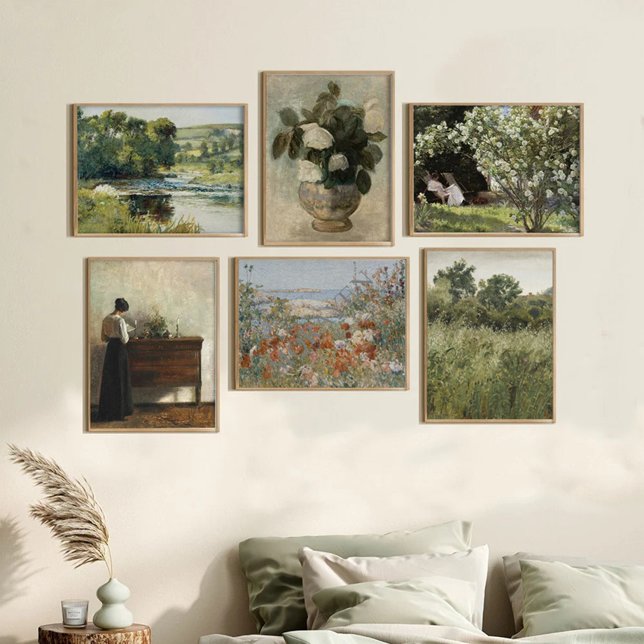 Rural Nature Landscape Wall Ar - đánh giá và giá Home Cinema Wall Art