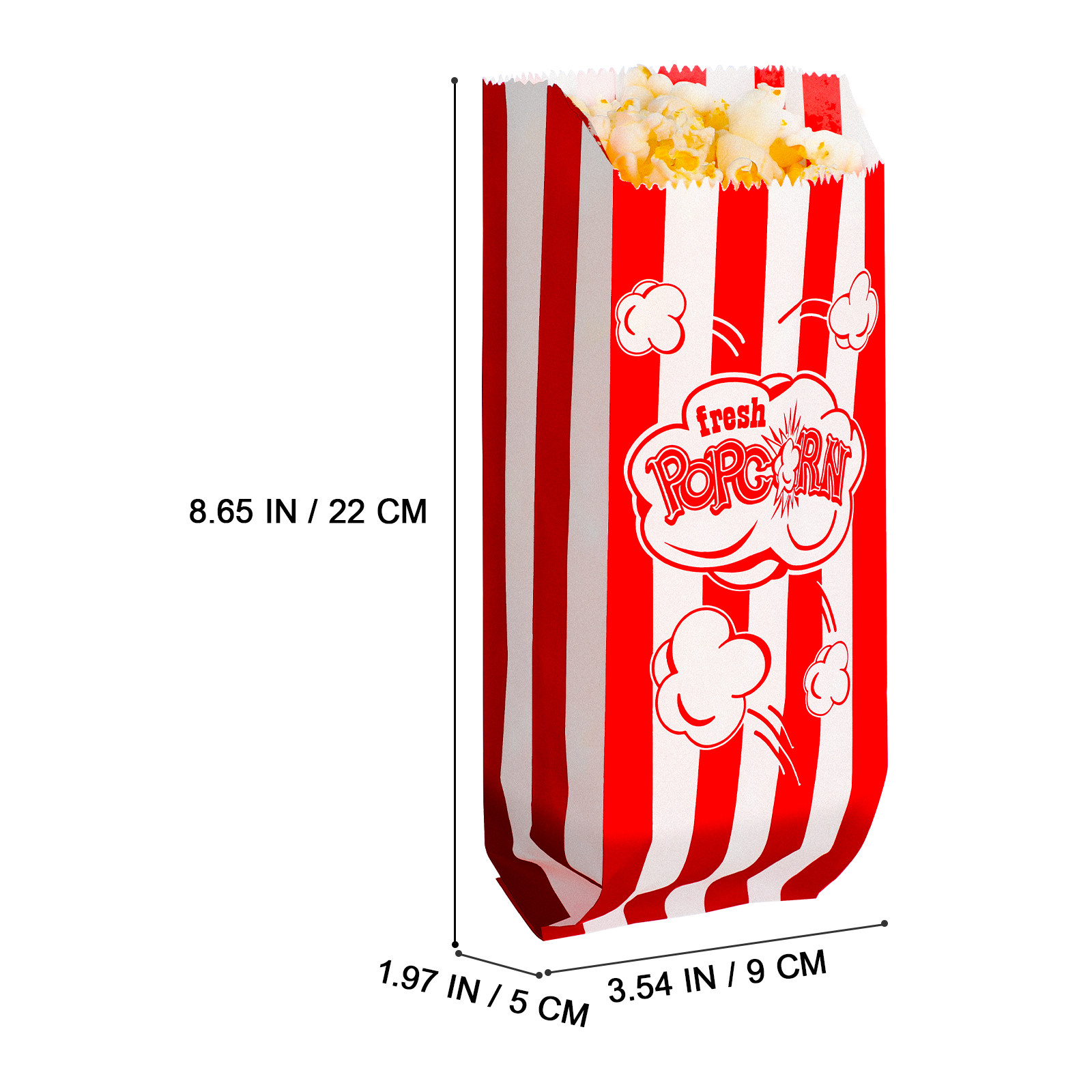 100Pcs Paper Popcorn Bags Food - đánh giá và giá Home Cinema Food