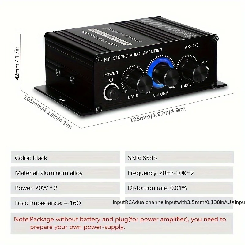 AK-270 400W Mini Power Amplifi - đánh giá và giá Klipsch Home Cinema