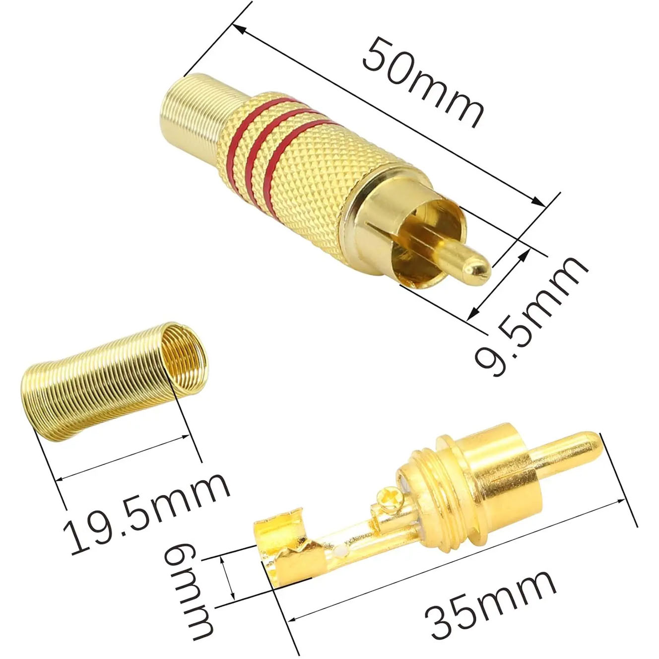 4PCS RCA Plug Gold Plated Sold - đánh giá và giá Klipsch Home Cinema